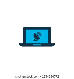 Online communication icon colored symbol. Premium quality isolated connection element in trendy style.