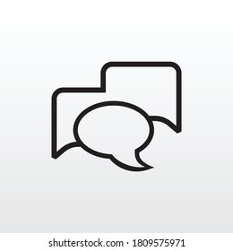 Online communication icon design vector illustration. Digital chat symbol vector design
