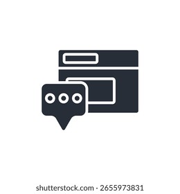 icono de comunicación en línea. Vector. Trazo editable. signo de estilo lineal para uso Diseño web, logotipo. Ilustración de símbolo.