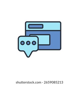 Symbol für Online-Kommunikation. vector.Editable stroke.linear style Zeichen zur Verwendung Web-Design, logo.Symbol-Illustration.