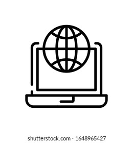 Online communication Line Icon. vector illustration. EPS 10
