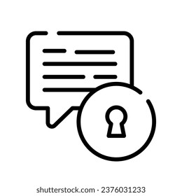 Comunicación en línea y protección de la privacidad. Ilustración de vectores de seguridad