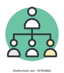 Online Community Colored Vector Icon