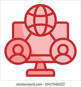 Online Community Icon Element For Design