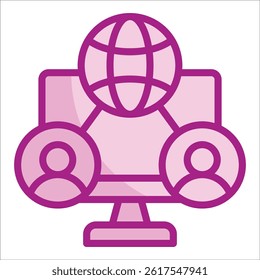Online Community Icon Element For Design