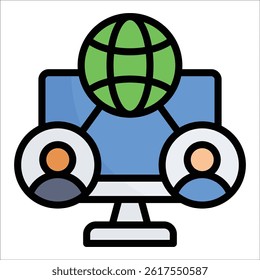 Online Community Icon Element For Design
