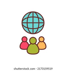 Online Community icon in vector. Logotype