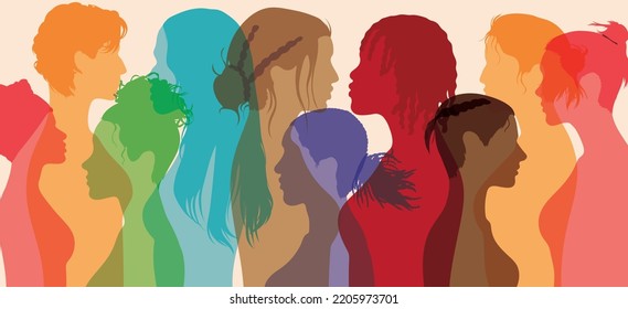 An online community of multiethnic women who talk and share ideas and information with each other.