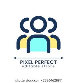 Online community pixel perfect RGB color ui icon. Social media invitation. Simple filled line element. GUI, UX design for mobile app. Vector isolated pictogram. Editable stroke. Poppins font used