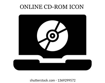 online Compact disc icon. Editable online Compact disc icon for web or mobile.