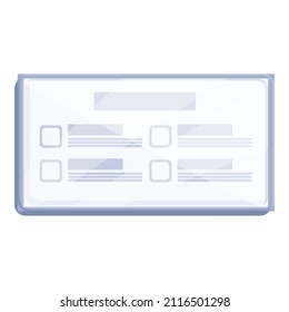 Karikaturvektor für Online-Computertests Prüfung des digitalen Formulars. Umfrage pc