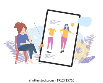 Online concept gesture illustration vector. 