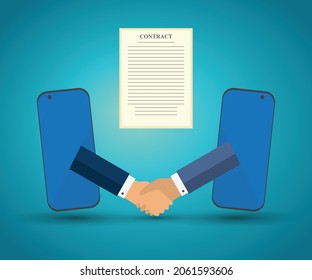 Online conclusion of an electronic contract