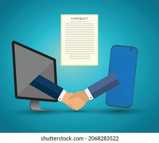 Online conclusion of an electronic contract
