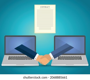 Online conclusion of an electronic contract