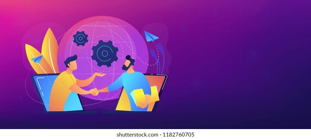 Online conference and business header or footer banner.