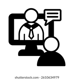 Online Conference Icon Element for Design