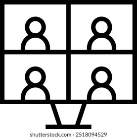online conference icon. Thin linear style design isolated on white background