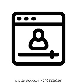 online conference icon. vector line icon for your website, mobile, presentation, and logo design.