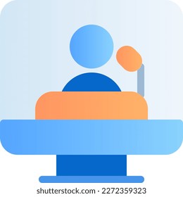 Online Conference Icon Vector - This icon is typically designed to represent an online conference or meeting. It may feature an image of a conference table or podium, along with a microphone