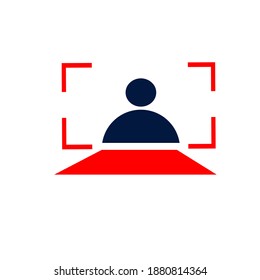 La conferencia en línea. Administración remota del trabajo. Icono. ilustración plana vectorial