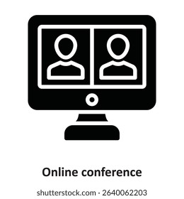 Online conference Vector Icon which can easily modify or edit
