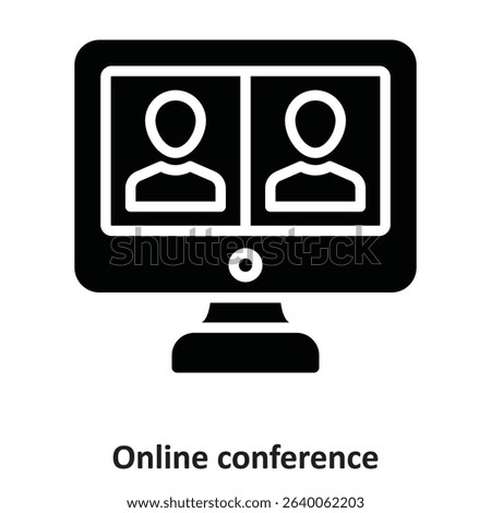 Online conference Vector Icon which can easily modify or edit
