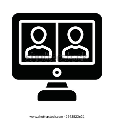Online conference Vector Icon which can easily modify or edit
