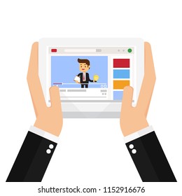 Online conference and webinar icons