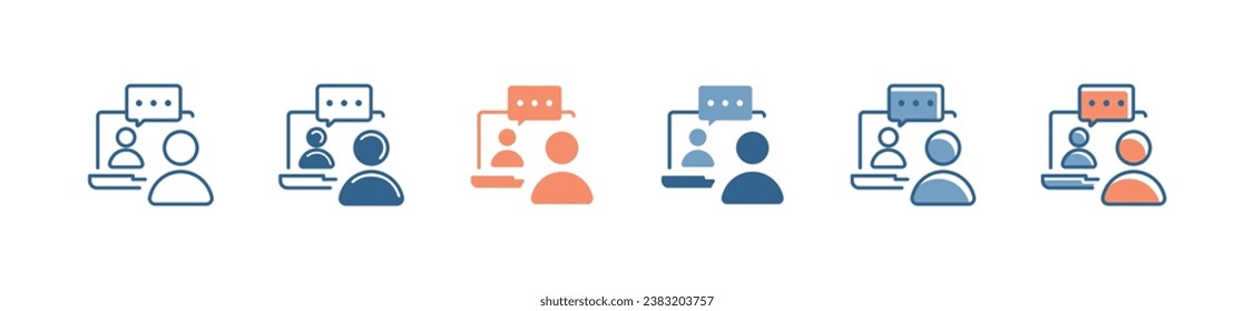 online conference workshop training course icon vector seminar business meeting signs human resource development symbol illustration design