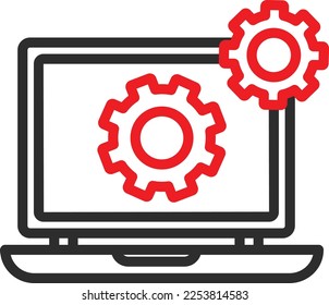 Online Configuration  Vector Icon which is suitable for commercial work and easily modify or edit it
