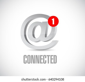 online connected communication concept message. illustration isolated over white