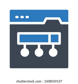 online connection glyph colour vector icon