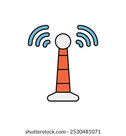 online connectivity icon with white background vector stock illustration