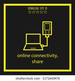 online connectivity, share  vector icon