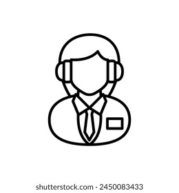 Online Consultant icon in vector. Logotype
