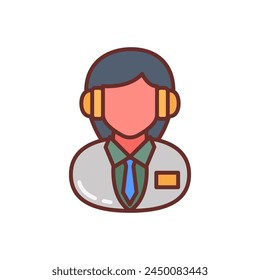Consultor Online icono en Vector. Logotipo
