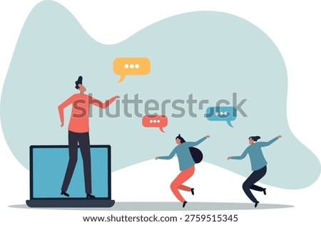 Online consultant, manager giving advice on remote work, online conference or communicate with team via internet .human life and situation.