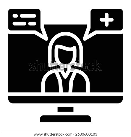 Online Consultation Icon Element For Design