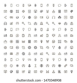 Online consultation icon set. Collection of high quality black outline logo for web site design and mobile apps. Vector illustration on a white background
