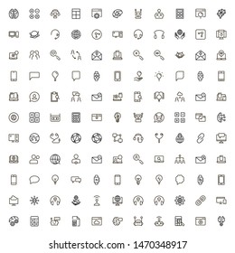 Online consultation icon set. Collection of high quality black outline logo for web site design and mobile apps. Vector illustration on a white background