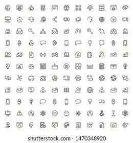 Online consultation icon set. Collection of high quality black outline logo for web site design and mobile apps. Vector illustration on a white background