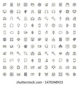 Online consultation icon set. Collection of high quality black outline logo for web site design and mobile apps. Vector illustration on a white background