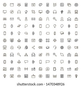 Online consultation icon set. Collection of high quality black outline logo for web site design and mobile apps. Vector illustration on a white background