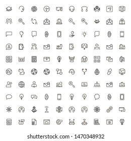 Online consultation icon set. Collection of high quality black outline logo for web site design and mobile apps. Vector illustration on a white background