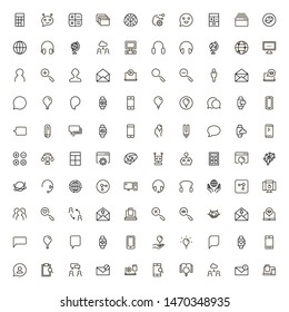 Online consultation icon set. Collection of high quality black outline logo for web site design and mobile apps. Vector illustration on a white background