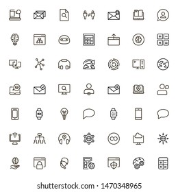 Online consultation icon set. Collection of high quality black outline logo for web site design and mobile apps. Vector illustration on a white background