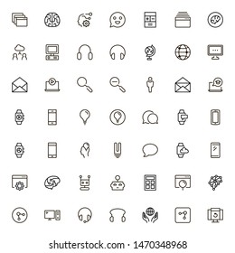 Online consultation icon set. Collection of high quality black outline logo for web site design and mobile apps. Vector illustration on a white background