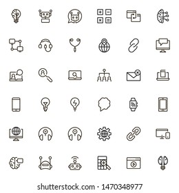 Online consultation icon set. Collection of high quality black outline logo for web site design and mobile apps. Vector illustration on a white background