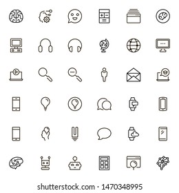 Online consultation icon set. Collection of high quality black outline logo for web site design and mobile apps. Vector illustration on a white background